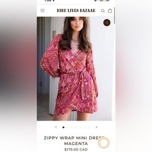 Nine lives bazaar zippy wrap mini dress